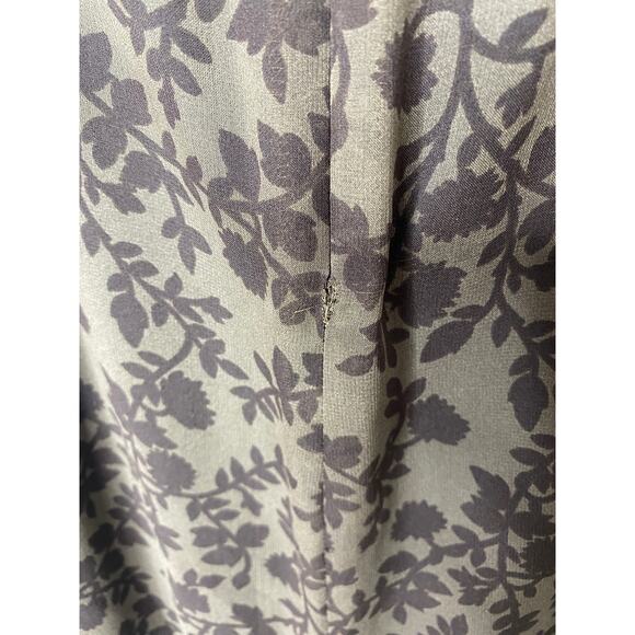 Vintage Banana Republic Y2K Neutral Brown Two-Tone Floral 100% Silk Maxi Dress 0 - Picture 5 of 9